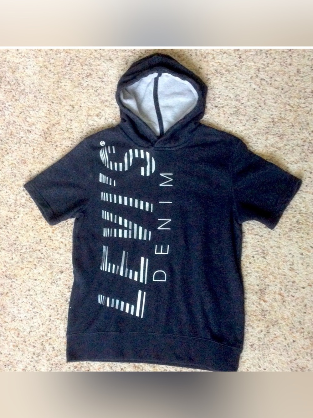 Levi’s Reflective Logo Denim Youth Hoodie Sweatshirt Sz L
